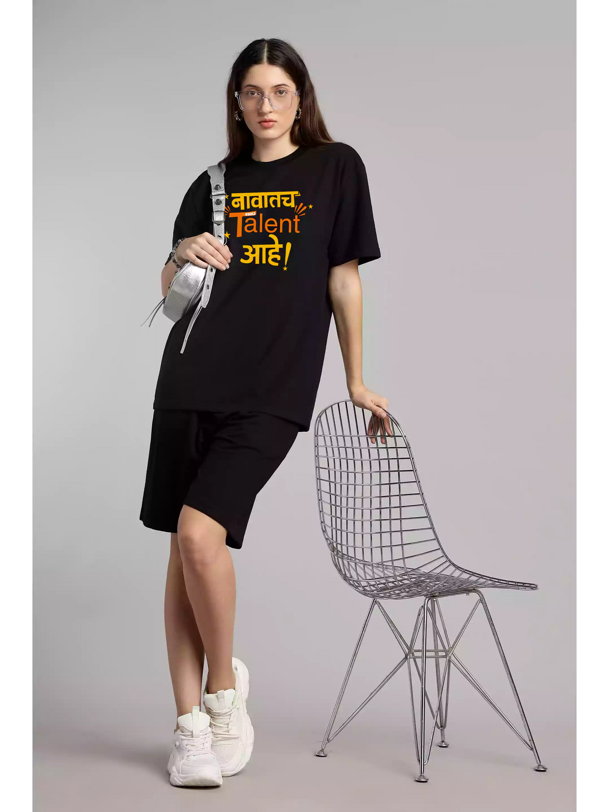 MHJ - Talent Unisex Oversized Black Co-ord