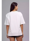 Uni-Ninja - Sukhiaatma Unisex Oversized White T-shirt