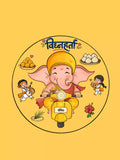 Vighnaharta- Yellow - Sukhiaatma Ganpati T-shirt
