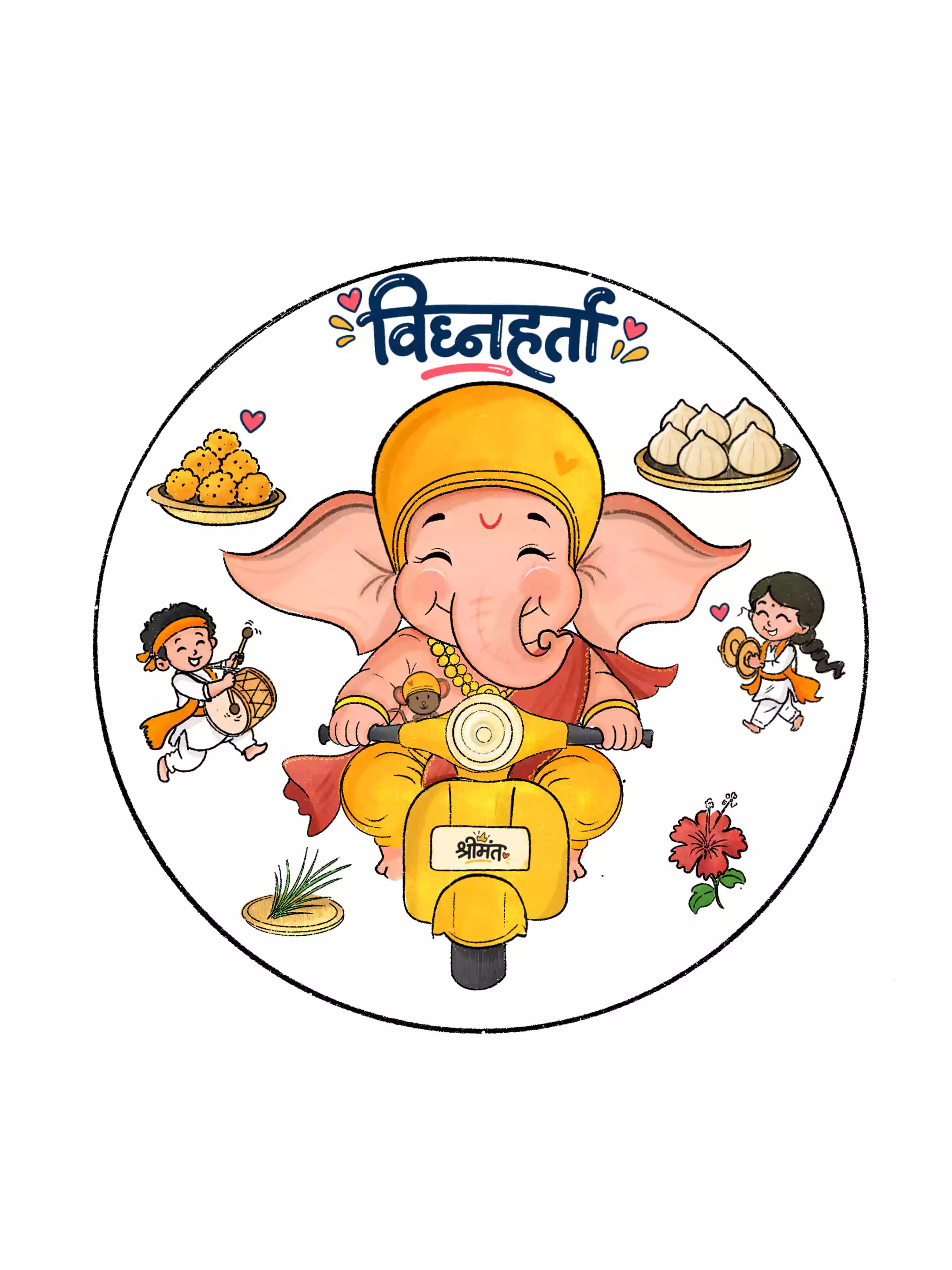 Vighnaharta- White - Sukhiaatma Ganpati T-shirt