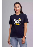 Vacation mode - Sukhiaatma Unisex Graphic Printed Navy Blue T-shirt