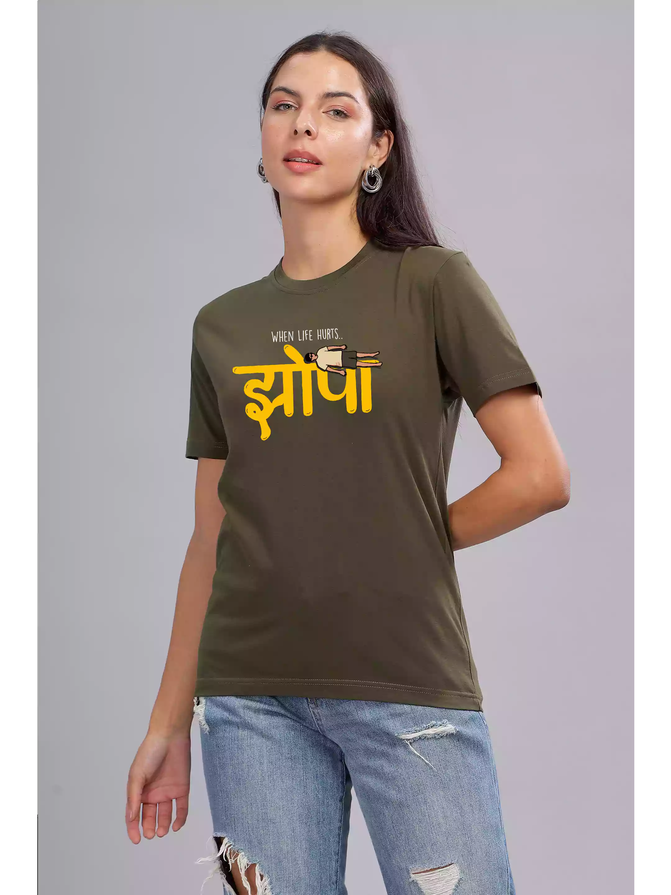 Zopa - Sukhiaatma Unisex Marathi Graphic Printed T-shirt