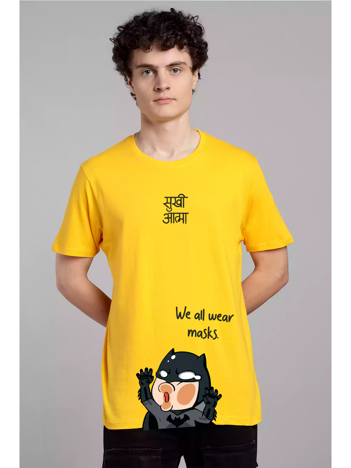 We All Wear Masks - Sukhiaatma Unisex Graphic Printed T-shirt