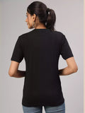 With Great Power  - Sukhiaatma Unisex Graphic Printed Black T-shirt
