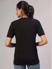 Navryavar nirbhar - Sukhiaatma Unisex Graphic Printed Black T-shirt