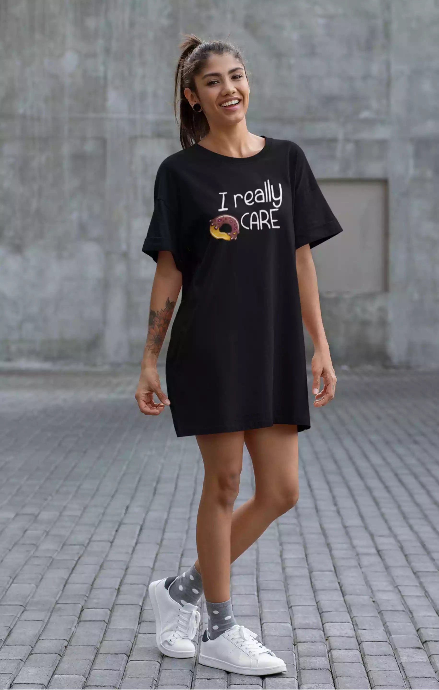 Donut Care - Sukhiaatma Designer T-shirt Dress