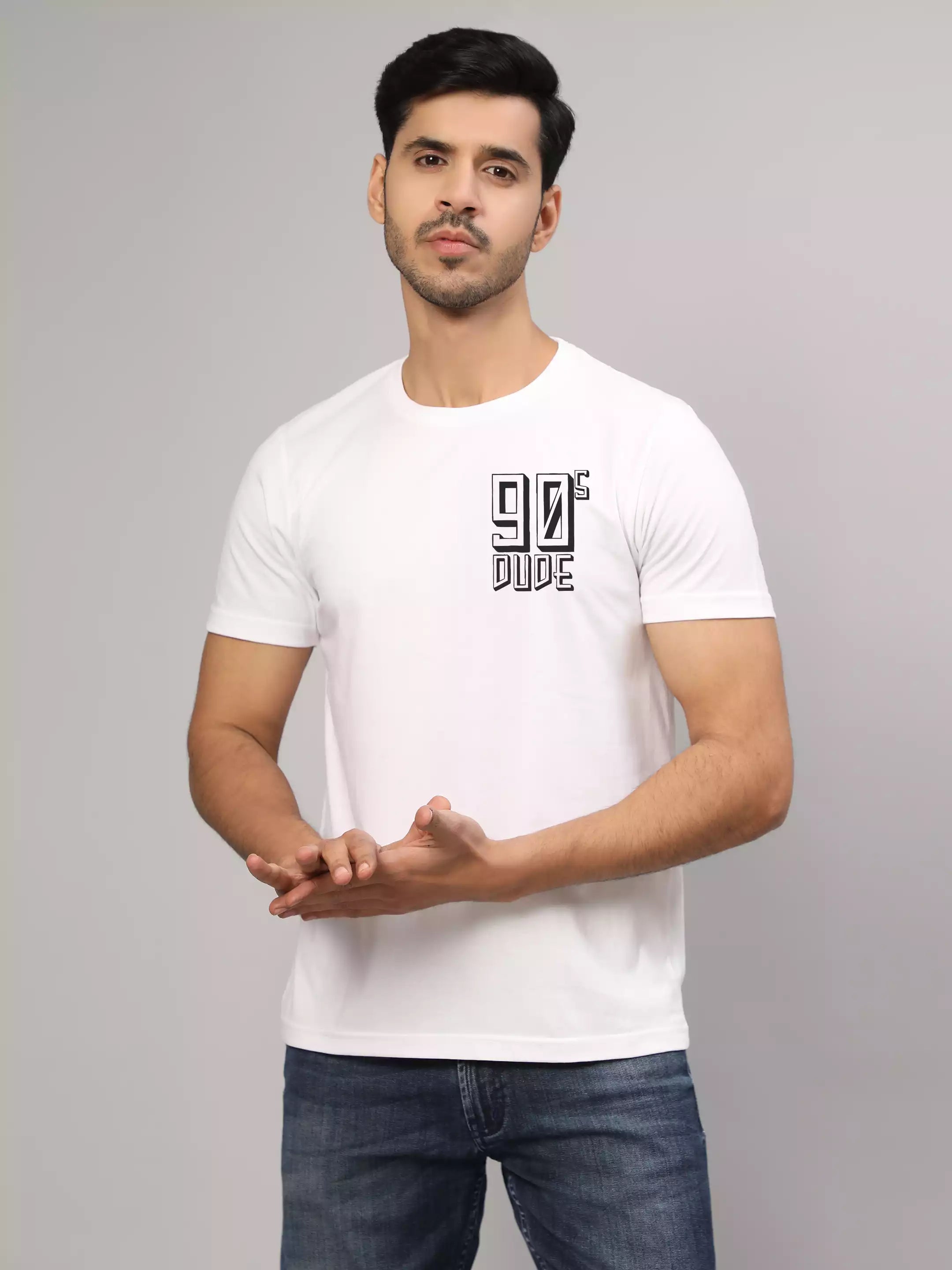 90s dude - Sukhiaatma Unisex Graphic Printed White T-shirt