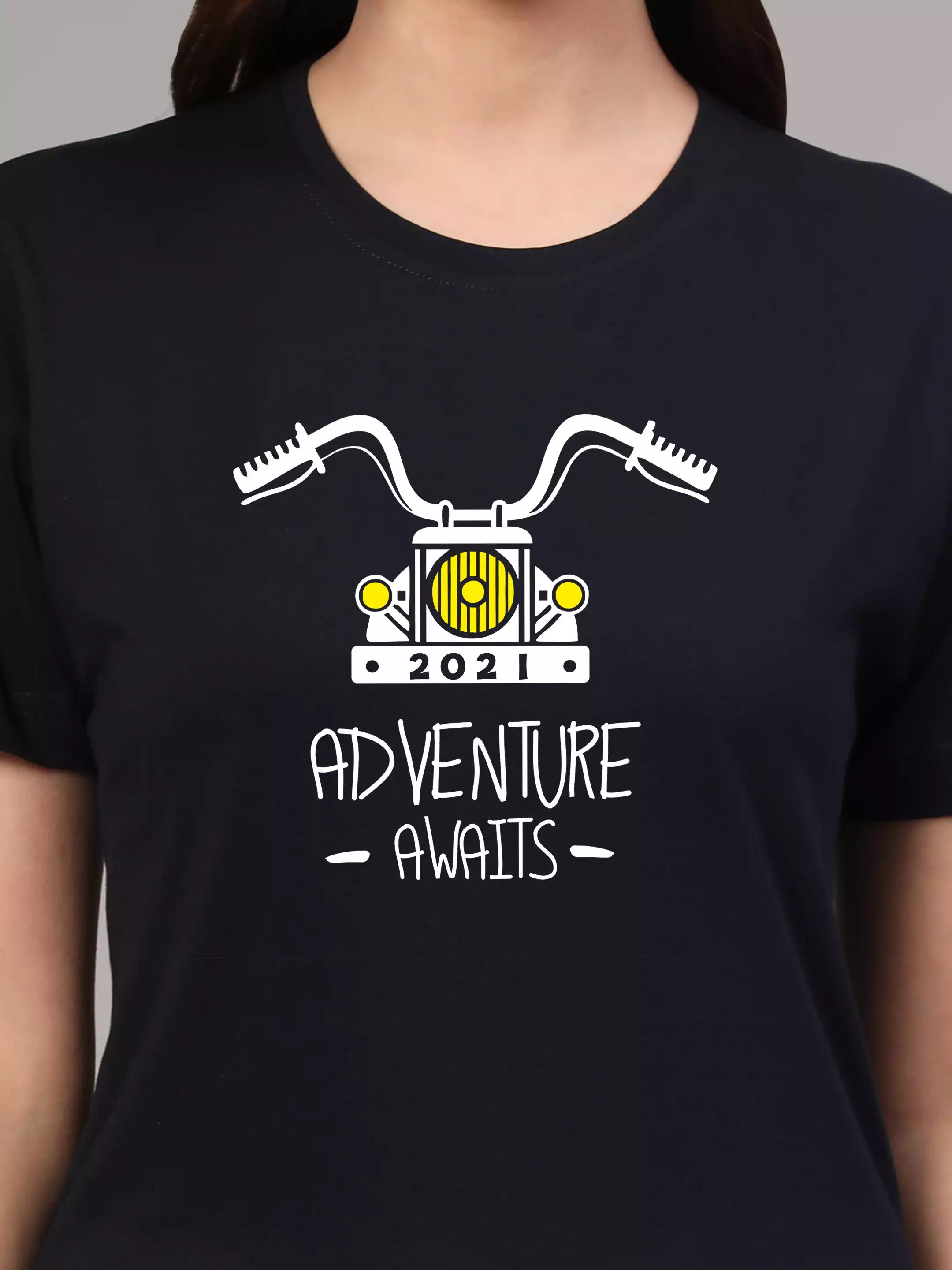 Adventure Awaits - Sukhiaatma Unisex Graphic Printed Navy BlueT-shirt
