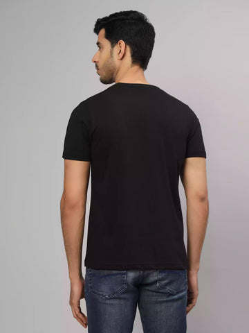 Sukhiaatma - Sukhiaatma Unisex Graphic Printed Black T-shirt