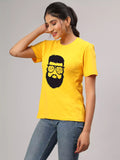 Badass - Sukhiaatma Unisex Graphic Printed Yellow T-shirt