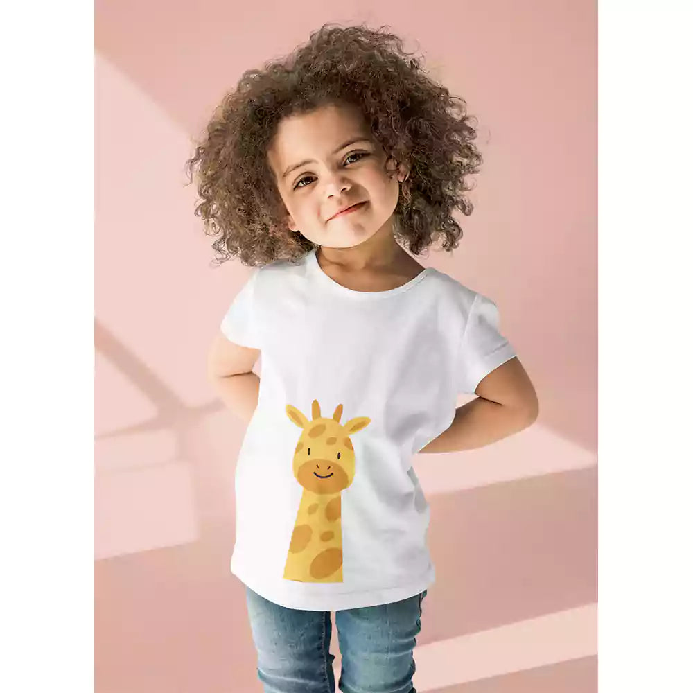 Cute Chalk Giraffe - Sukhiaatma Unisex Graphic Printed Kids T-shirt