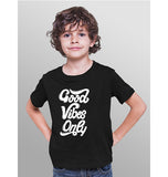 Good Vibes Only Kids Black- Sukhiaatma Unisex Graphic Printed T-shirt