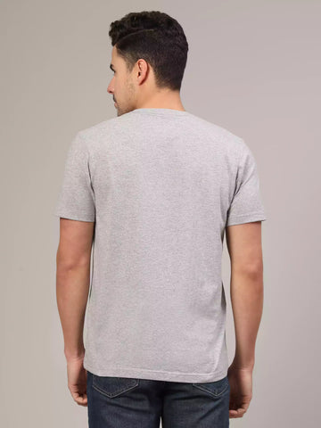 Wolf - Sukhiaatma Unisex Graphic Printed Grey T-shirt
