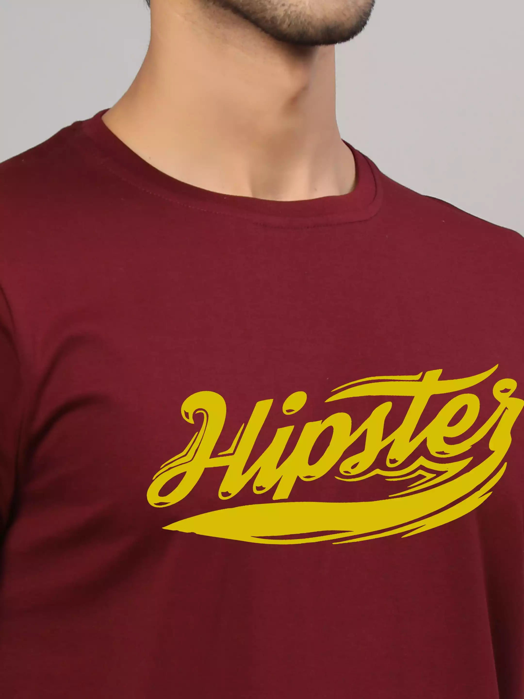Hipster - Sukhiaatma Unisex Graphic Printed Maroon T-shirt