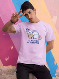 I'D rather - Sukhiaatma Unisex Graphic Printed Lavender T-shirt
