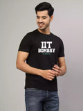 IIT Bombay - Sukhiaatma Unisex Graphic Printed Black T-shirt