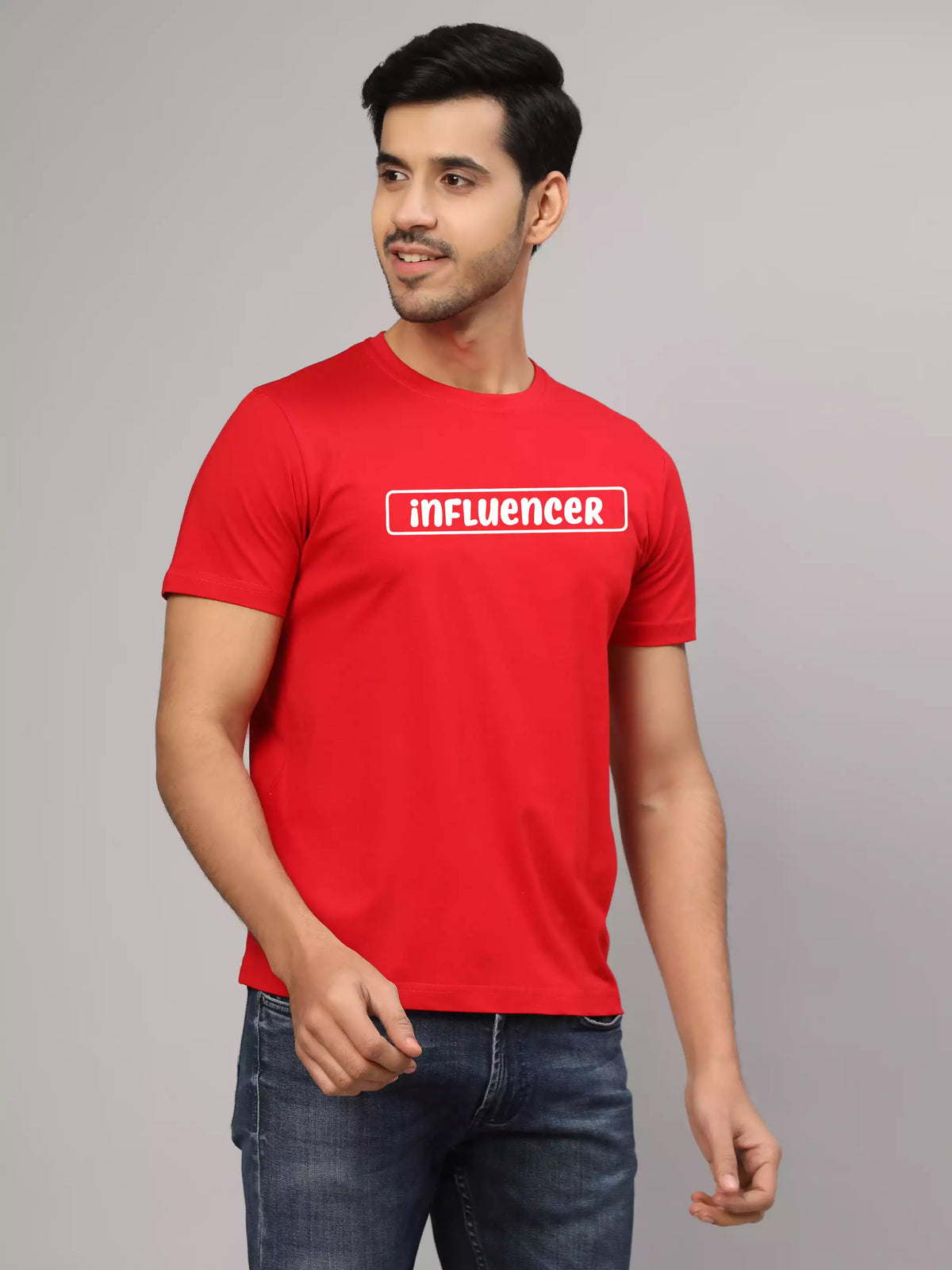 Influencer - Sukhiaatma Unisex Graphic Printed Red T-shirt