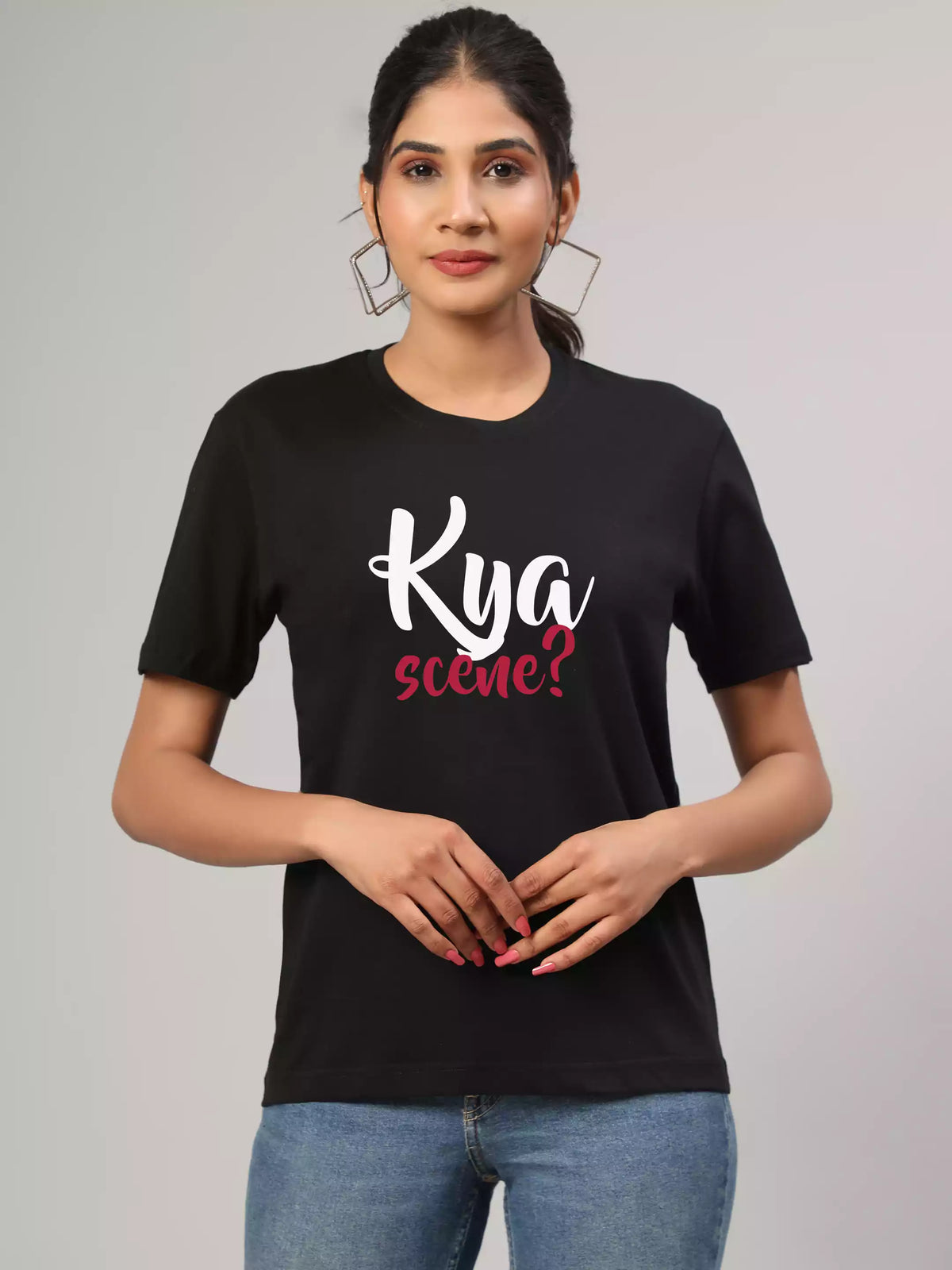 Kya scene - Sukhiaatma Unisex Graphic Printed Maroon T-shirt