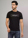 Marathi Mulga - Sukhiaatma Unisex Graphic Printed Black T-shirt