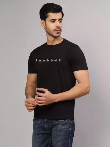 Oldmonk - Sukhiaatma Unisex Graphic Printed Black T-shirt