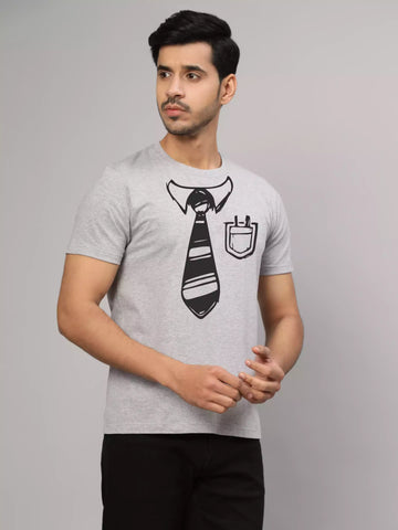 Formal Tee - Sukhiaatma Unisex Graphic Printed Gray T-shirt