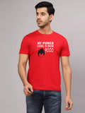 Power level - Sukhiaatma Unisex Graphic Printed Red T-shirt