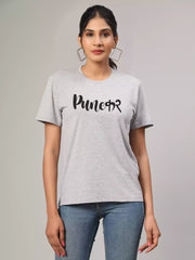 Punekar - Sukhiaatma Unisex Marathi Graphic Printed Grey T-shirt