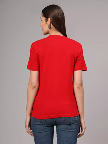 Good Vibes Only - Sukhiaatma Unisex Graphic Printed Red T-shirt