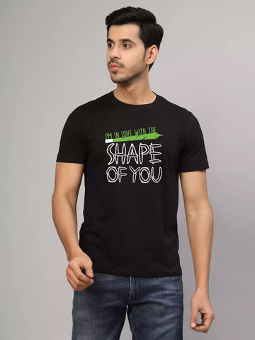 Shape of you - Sukhiaatma Unisex Graphic Printed Black T-shirt