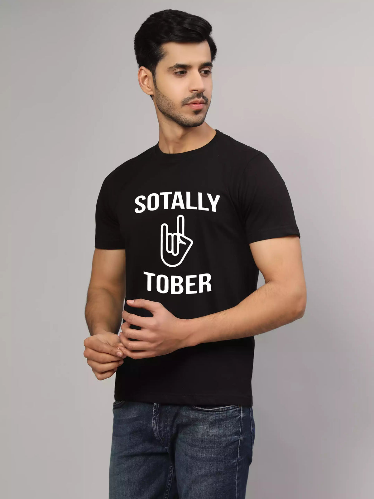 Sotally Tober - Sukhiaatma Unisex Graphic Printed Black T-shirt
