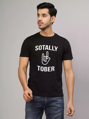 Sotally Tober - Sukhiaatma Unisex Graphic Printed Black T-shirt