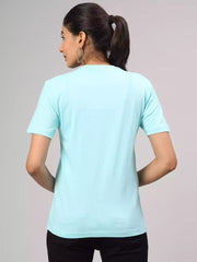 Unicorn - Sukhiaatma Unisex Graphic Printed T-Blue T-shirt