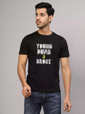 YDB  - Sukhiaatma Unisex Graphic Printed Black T-shirt