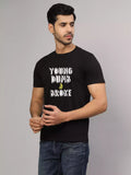 YDB  - Sukhiaatma Unisex Graphic Printed Black T-shirt