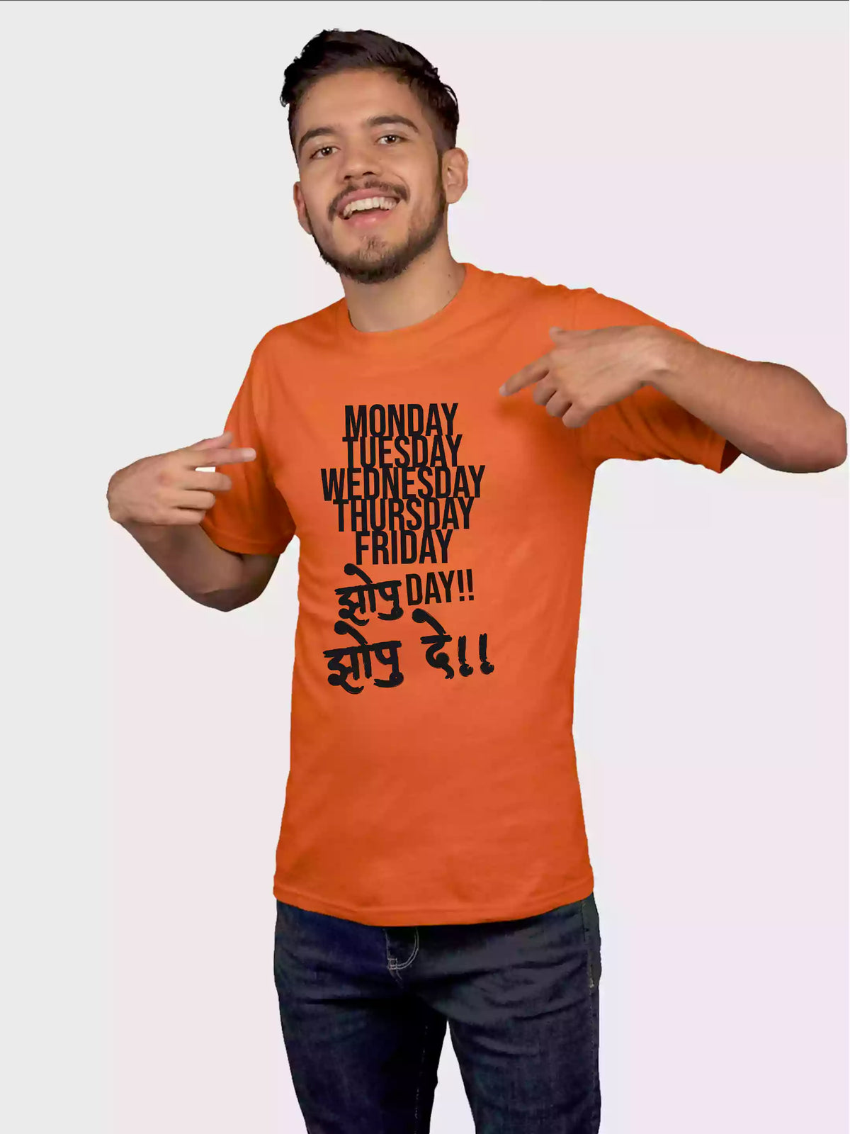 Zopu Day - Orange Unisex Marathi Graphic Printed T-shirt